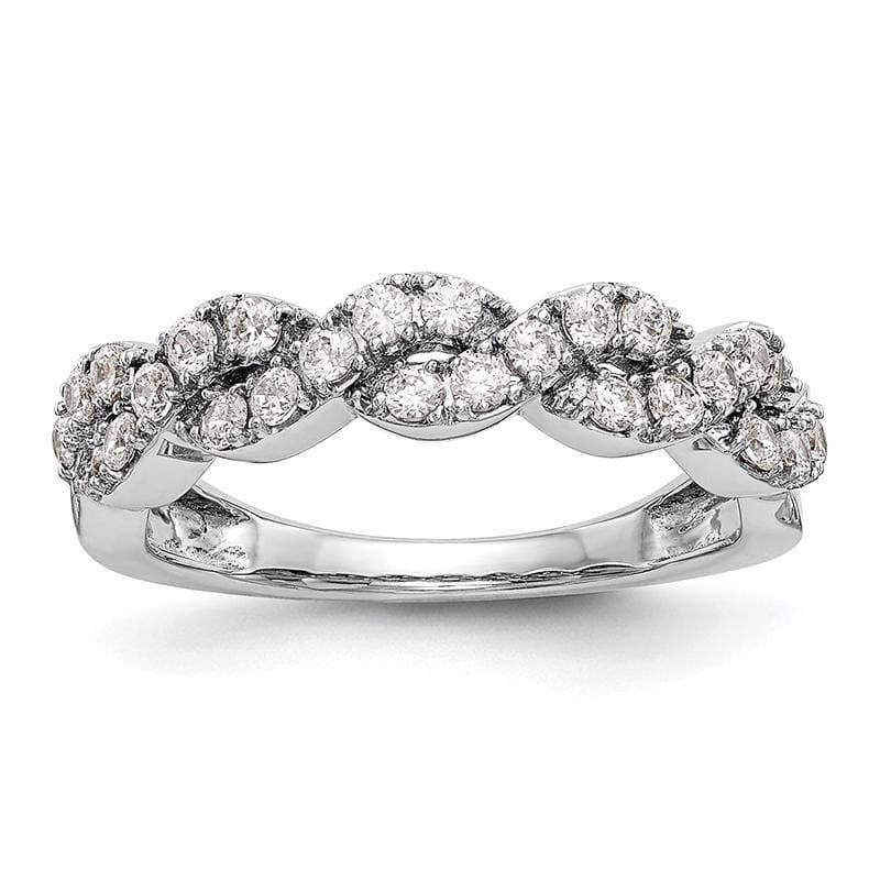 14K White Gold Diamond Band - Seattle Gold Grillz