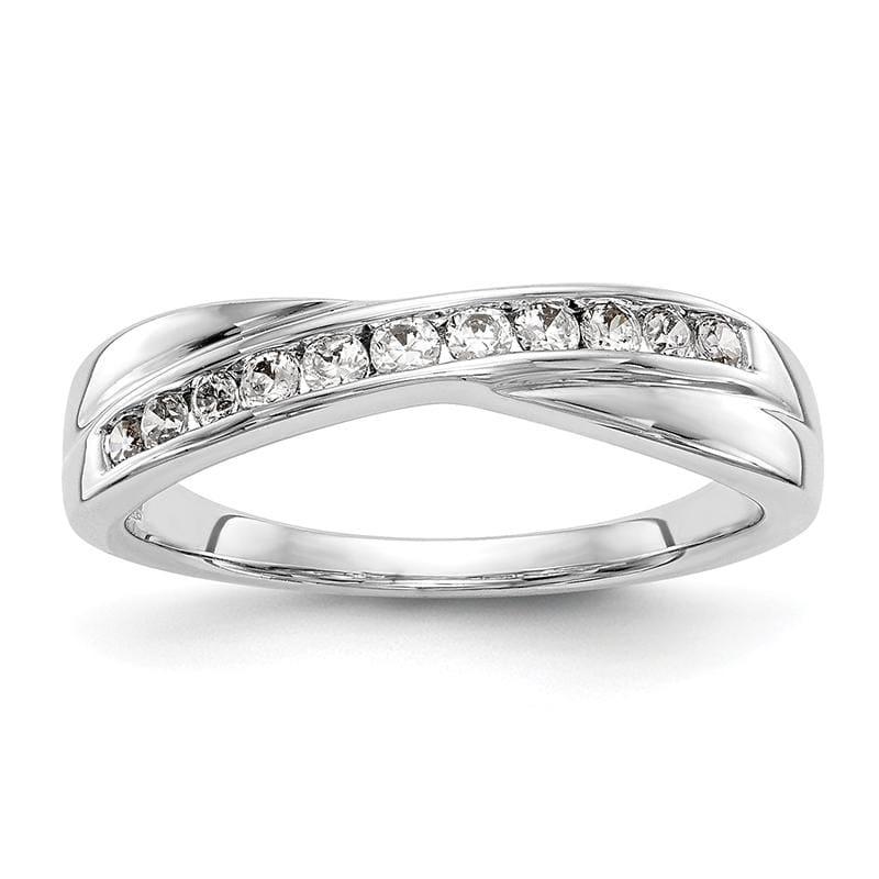 14K White Gold Diamond Band - Seattle Gold Grillz