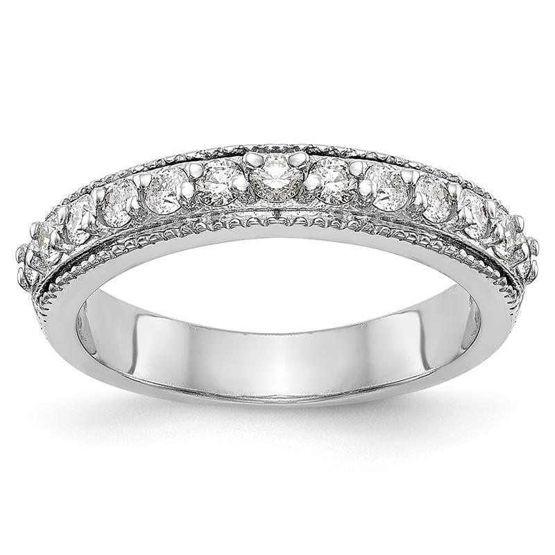 14K White Gold Diamond Band - Seattle Gold Grillz