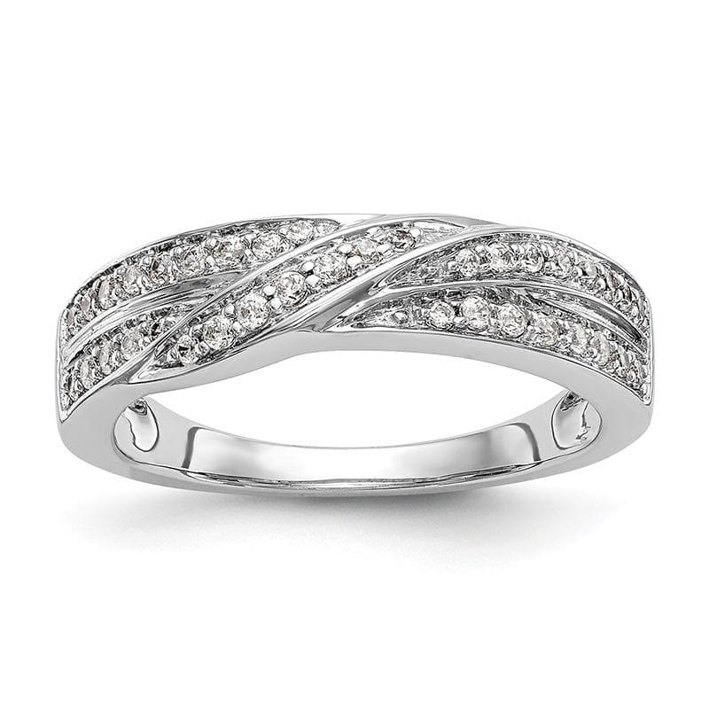 14K White Gold Diamond Band - Seattle Gold Grillz