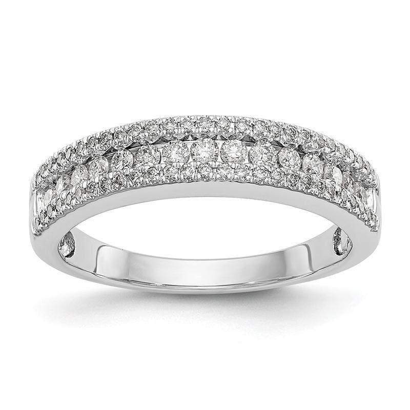 14K White Gold Diamond Band - Seattle Gold Grillz