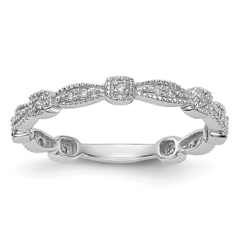 14K White Gold Diamond Band - Seattle Gold Grillz