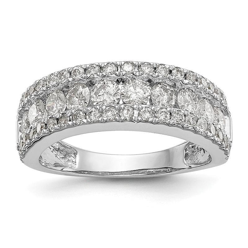 14K White Gold Diamond Band - Seattle Gold Grillz