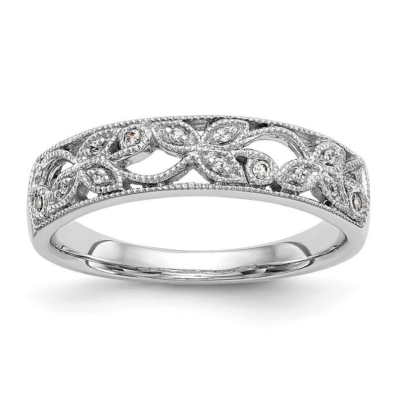 14K White Gold Diamond Band - Seattle Gold Grillz