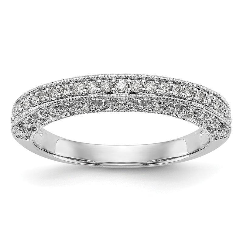 14K White Gold Diamond Band - Seattle Gold Grillz