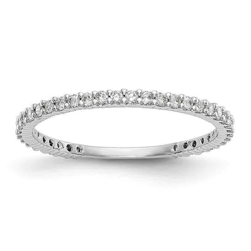 14K White Gold Diamond Band - Seattle Gold Grillz