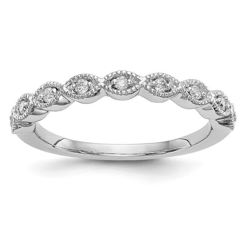 14K White Gold Diamond Band - Seattle Gold Grillz