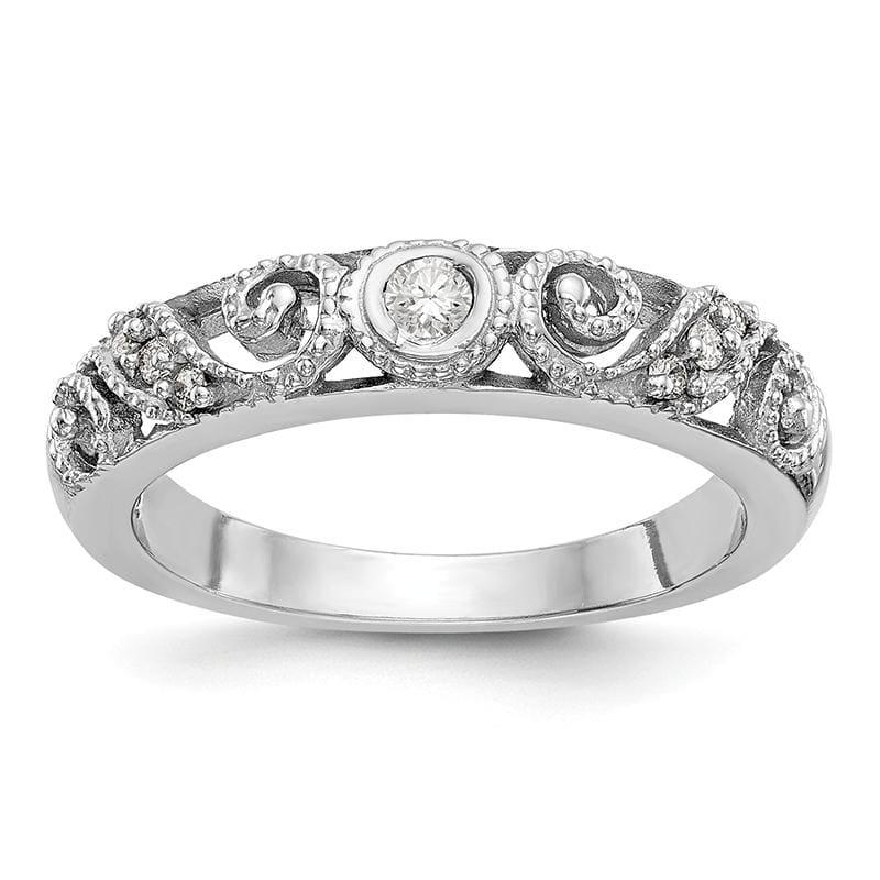 14K White Gold Diamond Band - Seattle Gold Grillz