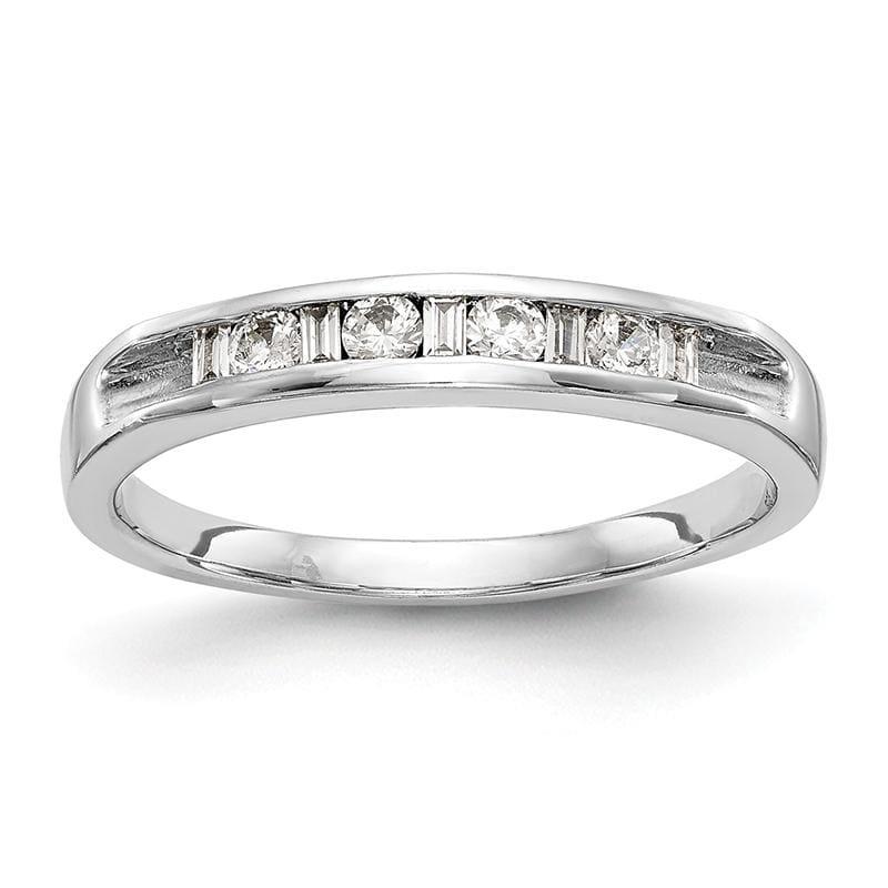 14K White Gold Diamond Channel Band - Seattle Gold Grillz