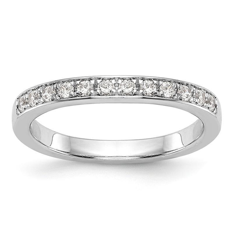 14K White Gold Diamond Channel Band - Seattle Gold Grillz