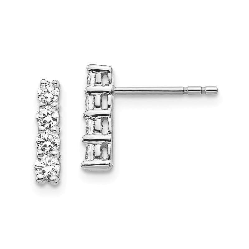 14k White Gold Diamond Earrings - Seattle Gold Grillz