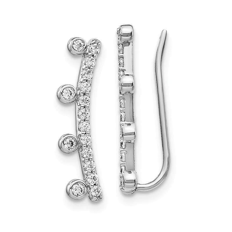 14k White Gold Diamond Earrings - Seattle Gold Grillz