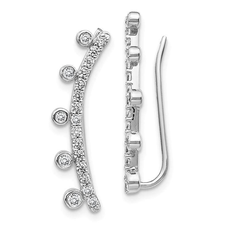 14k White Gold Diamond Earrings - Seattle Gold Grillz
