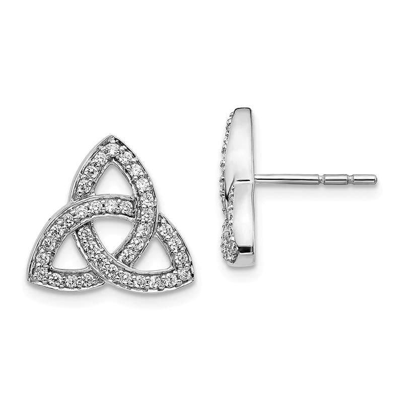 14k White Gold Diamond Earrings - Seattle Gold Grillz