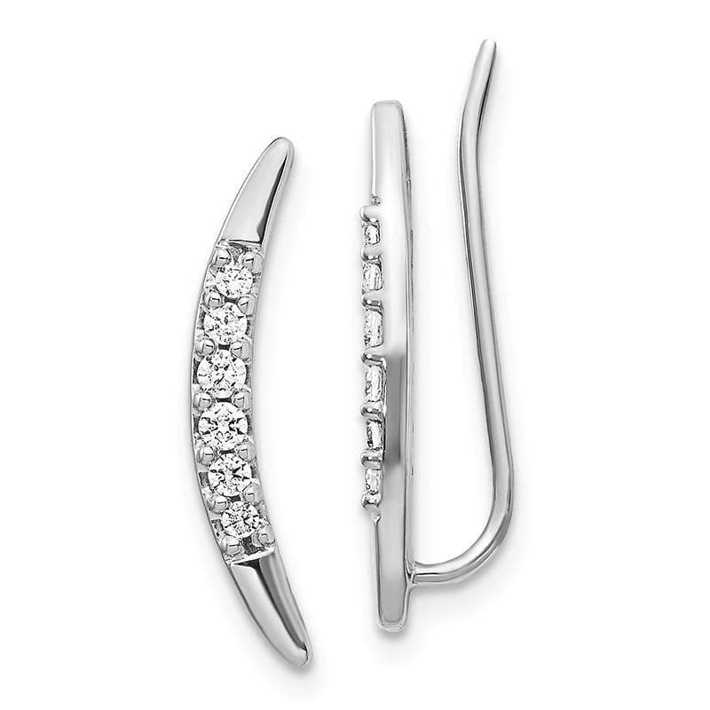 14k White Gold Diamond Earrings - Seattle Gold Grillz