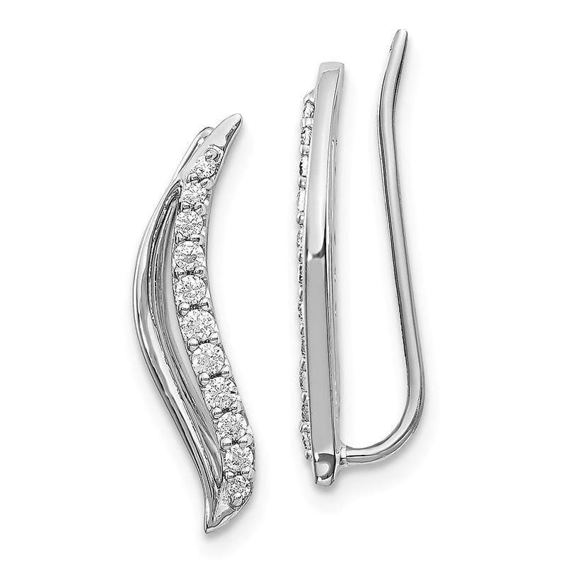 14k White Gold Diamond Earrings - Seattle Gold Grillz