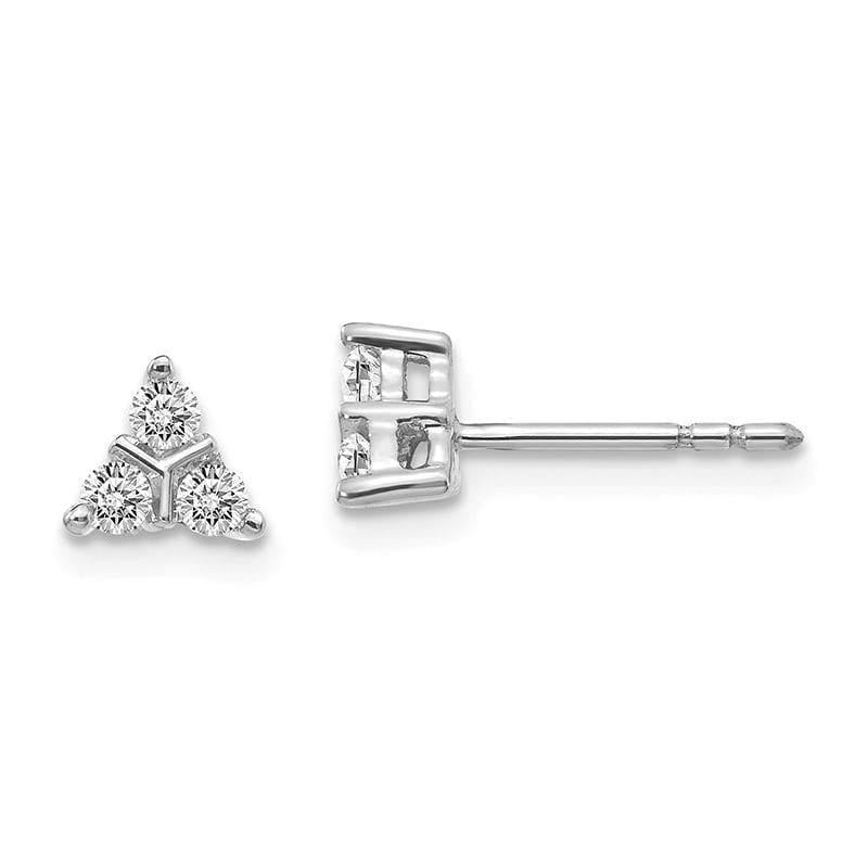 14k White Gold Diamond Earrings - Seattle Gold Grillz