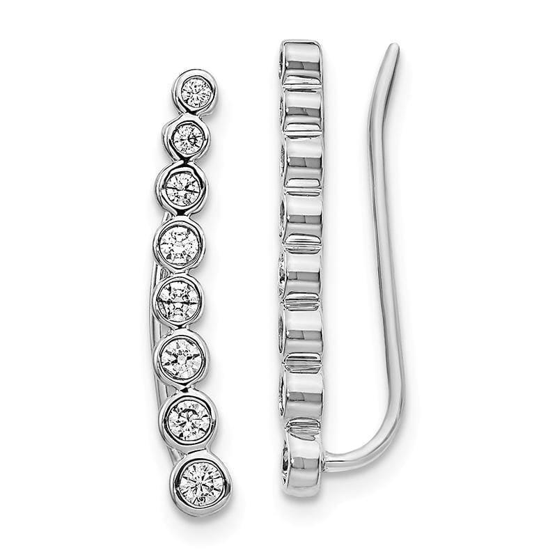 14k White Gold Diamond Earrings - Seattle Gold Grillz