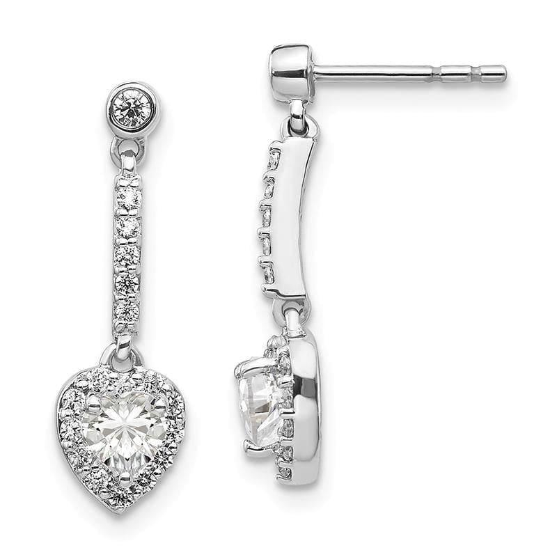 14k White Gold Diamond Earrings - Seattle Gold Grillz