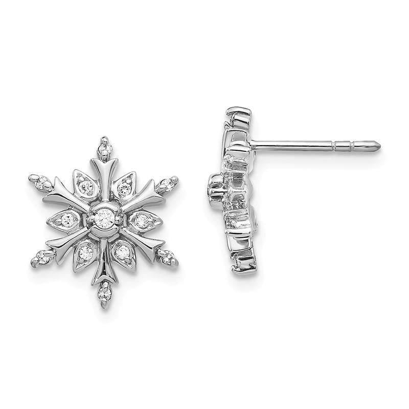 14k White Gold Diamond Earrings - Seattle Gold Grillz