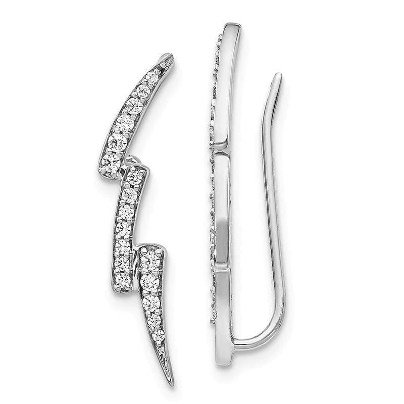 14k White Gold Diamond Earrings - Seattle Gold Grillz