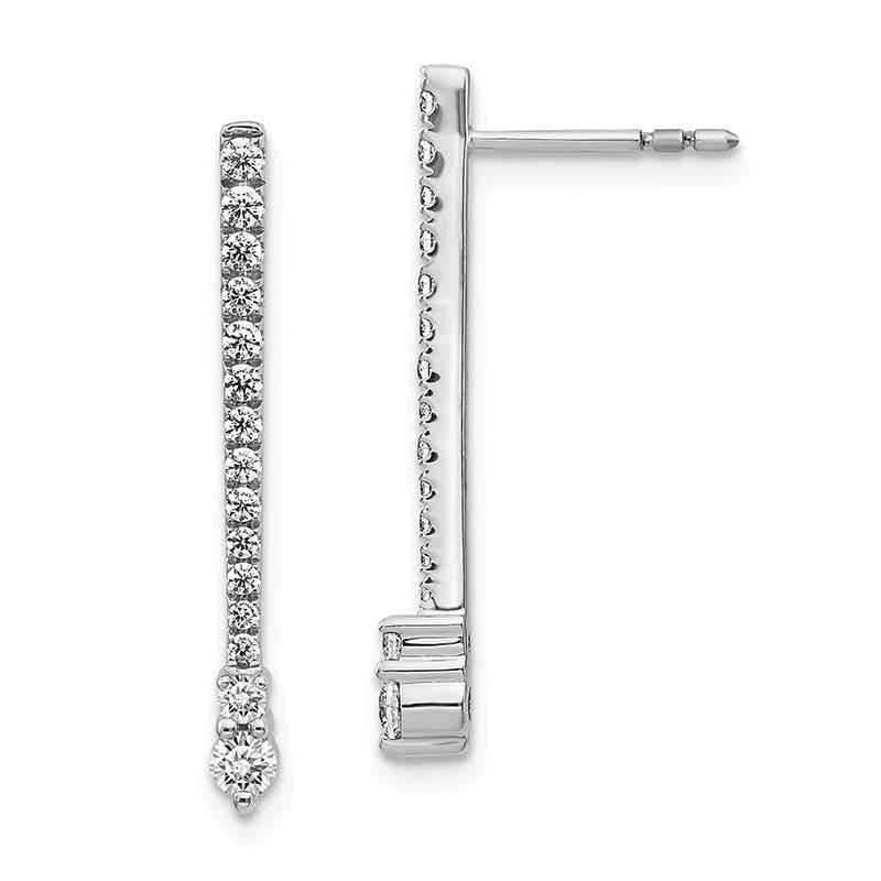 14k White Gold Diamond Fancy Earrings - Seattle Gold Grillz