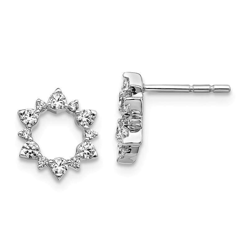 14k White Gold Diamond Fancy Earrings - Seattle Gold Grillz