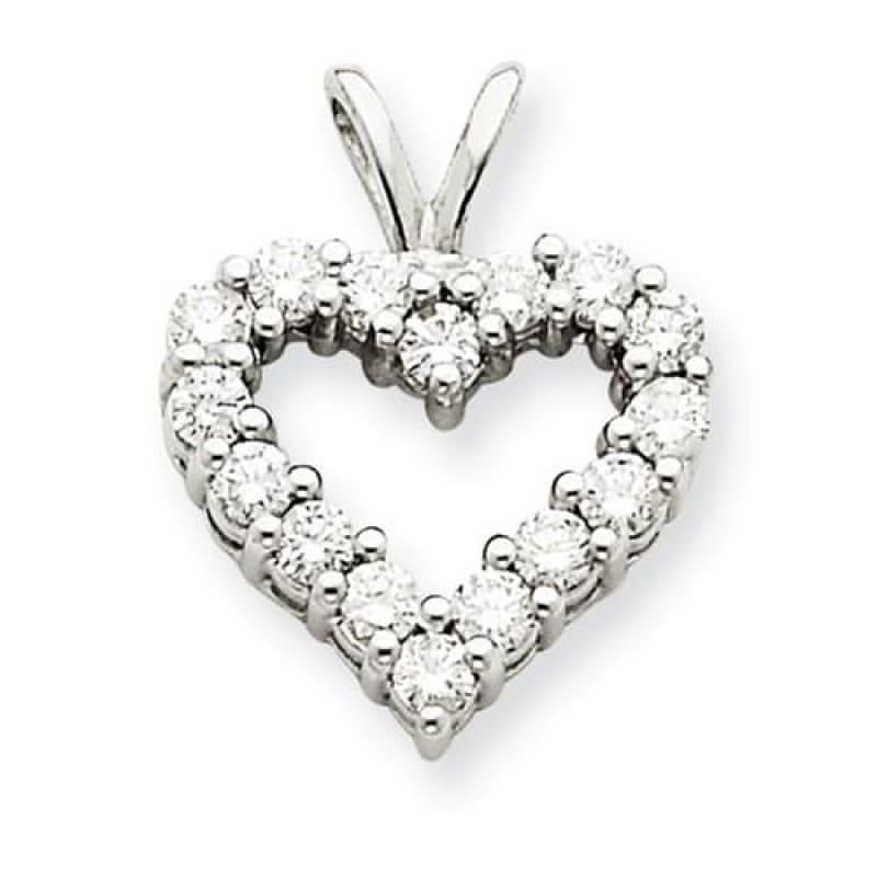 14k White Gold Diamond Heart Mounting - Seattle Gold Grillz