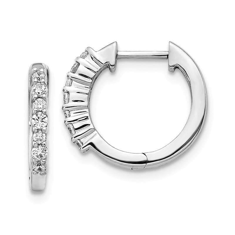 14k White Gold Diamond Hoop Earrings. 0.25ctw - Seattle Gold Grillz