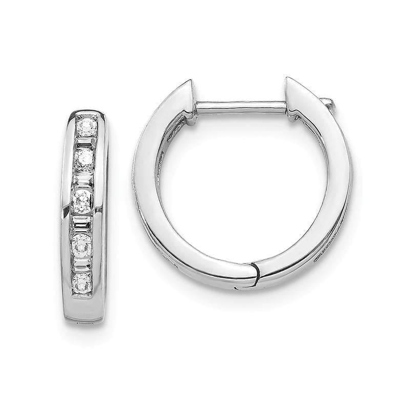 14k White Gold Diamond Hoop Earrings. 0.25ctw - Seattle Gold Grillz