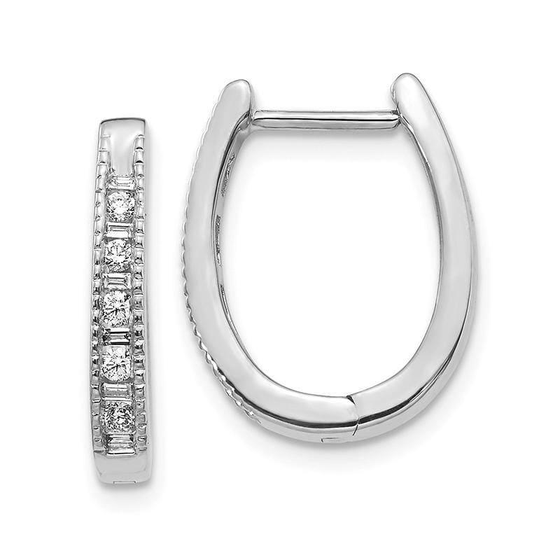 14k White Gold Diamond Hoop Earrings. 0.25ctw - Seattle Gold Grillz