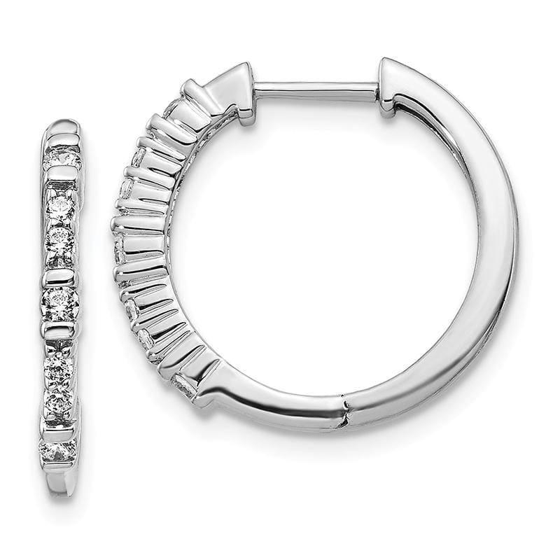 14k White Gold Diamond Hoop Earrings. 0.25ctw - Seattle Gold Grillz