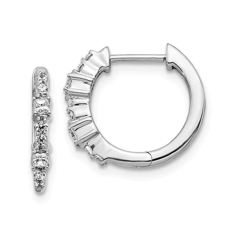 14k White Gold Diamond Hoop Earrings. 0.25ctw - Seattle Gold Grillz