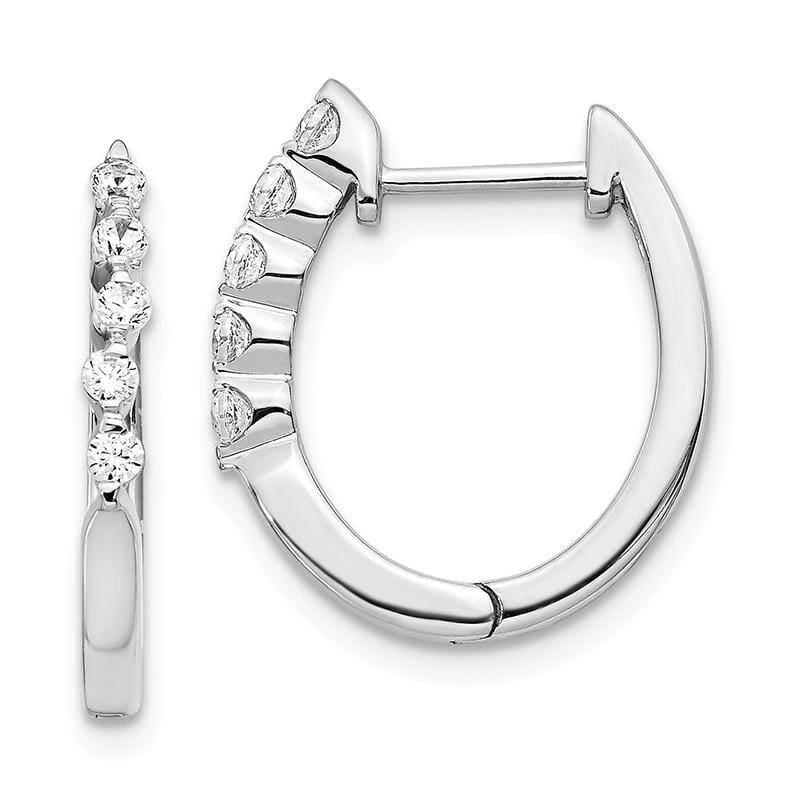 14k White Gold Diamond Hoop Earrings. 0.25ctw - Seattle Gold Grillz