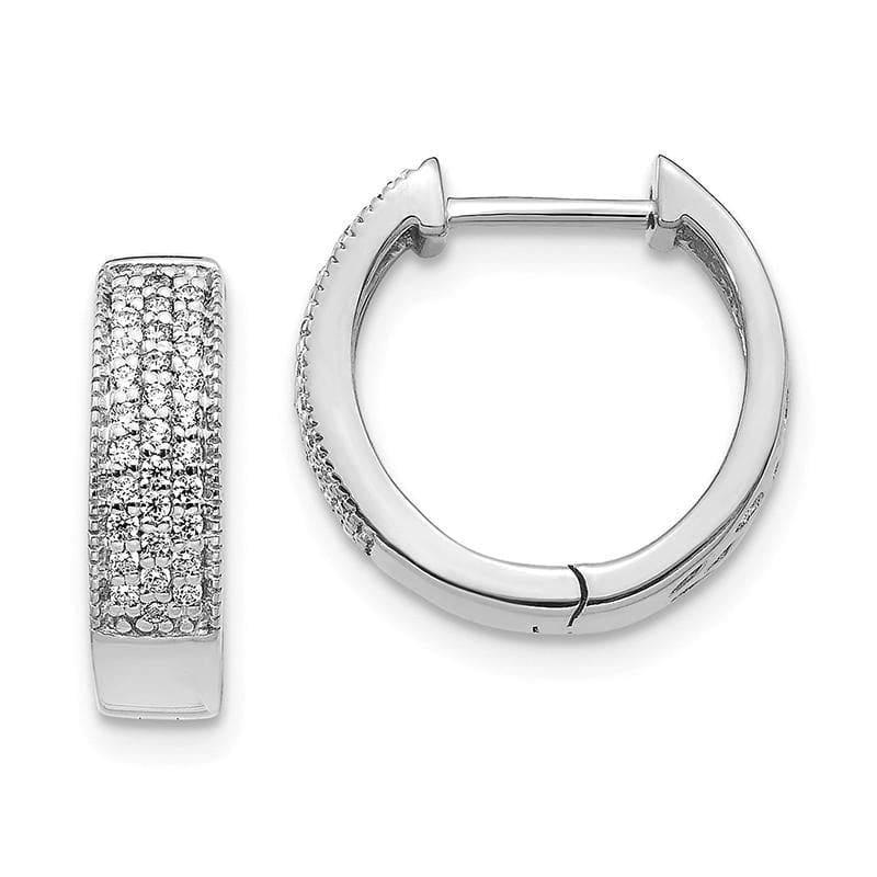 14k White Gold Diamond Hoop Earrings. 0.25ctw - Seattle Gold Grillz