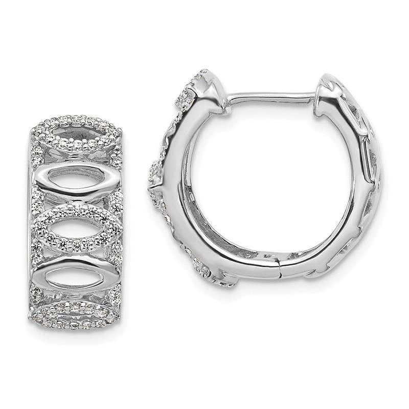 14k White Gold Diamond Hoop Earrings. 0.45ctw - Seattle Gold Grillz