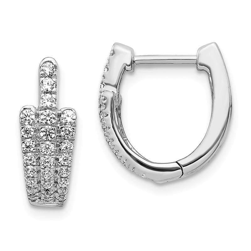 14k White Gold Diamond Hoop Earrings. 0.50ctw - Seattle Gold Grillz