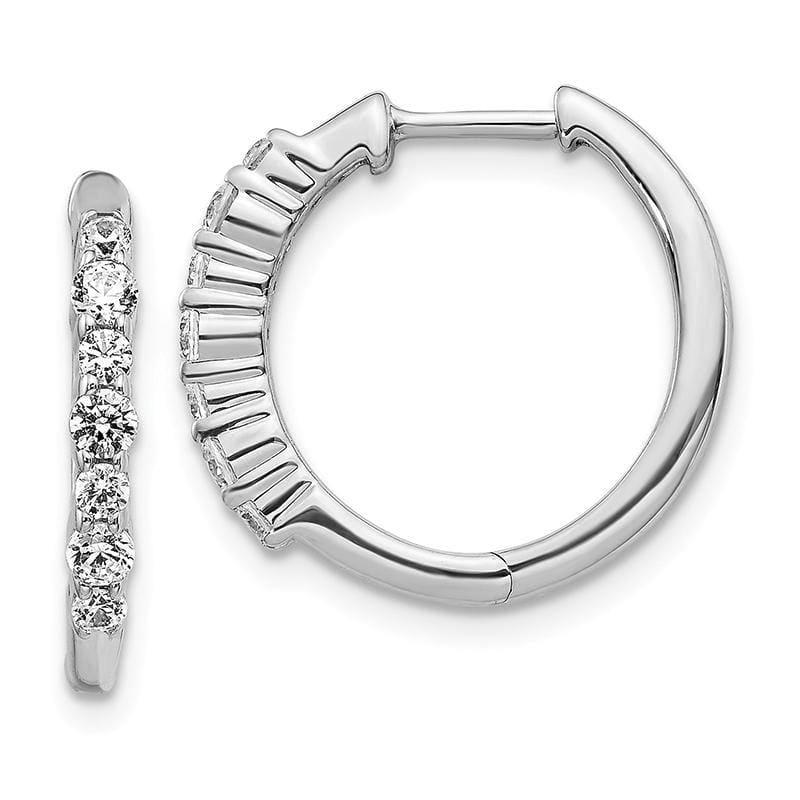 14k White Gold Diamond Hoop Earrings. 0.50ctw - Seattle Gold Grillz