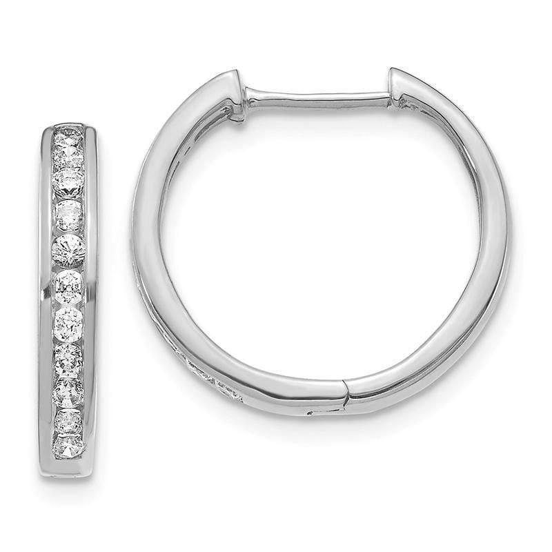 14k White Gold Diamond Hoop Earrings. 0.50ctw - Seattle Gold Grillz