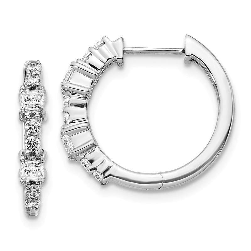 14k White Gold Diamond Hoop Earrings. 0.50ctw - Seattle Gold Grillz