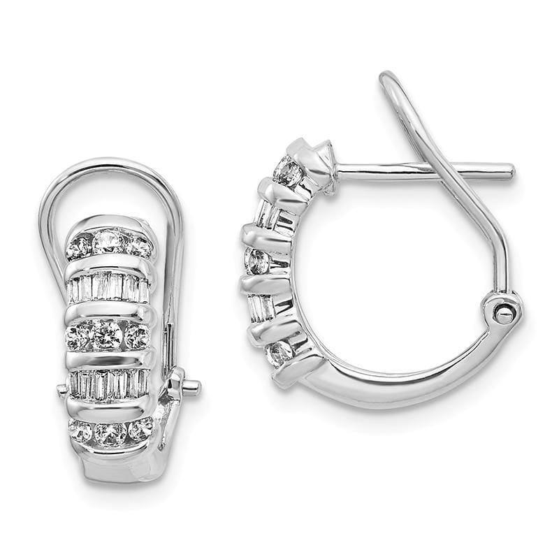 14k White Gold Diamond Hoop Earrings. 0.53ctw - Seattle Gold Grillz