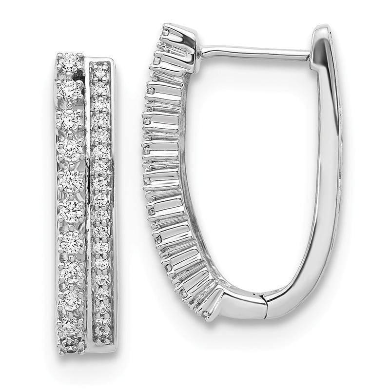 14k White Gold Diamond Hoop Earrings. 0.62ctw - Seattle Gold Grillz
