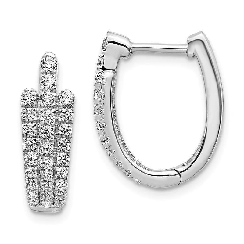 14k White Gold Diamond Hoop Earrings. 0.75ctw - Seattle Gold Grillz
