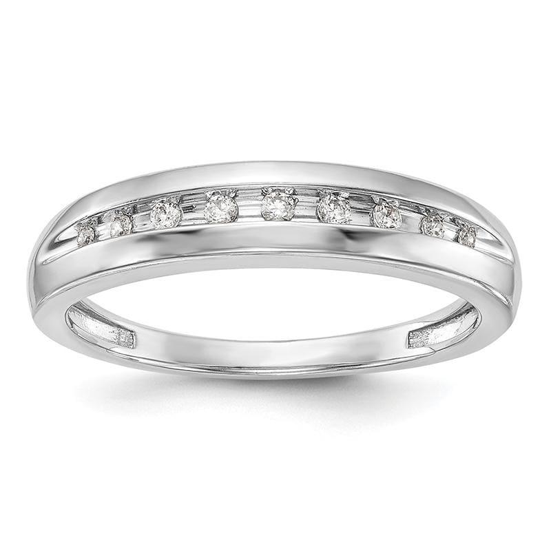 14K White Gold Diamond Men's Band - Seattle Gold Grillz