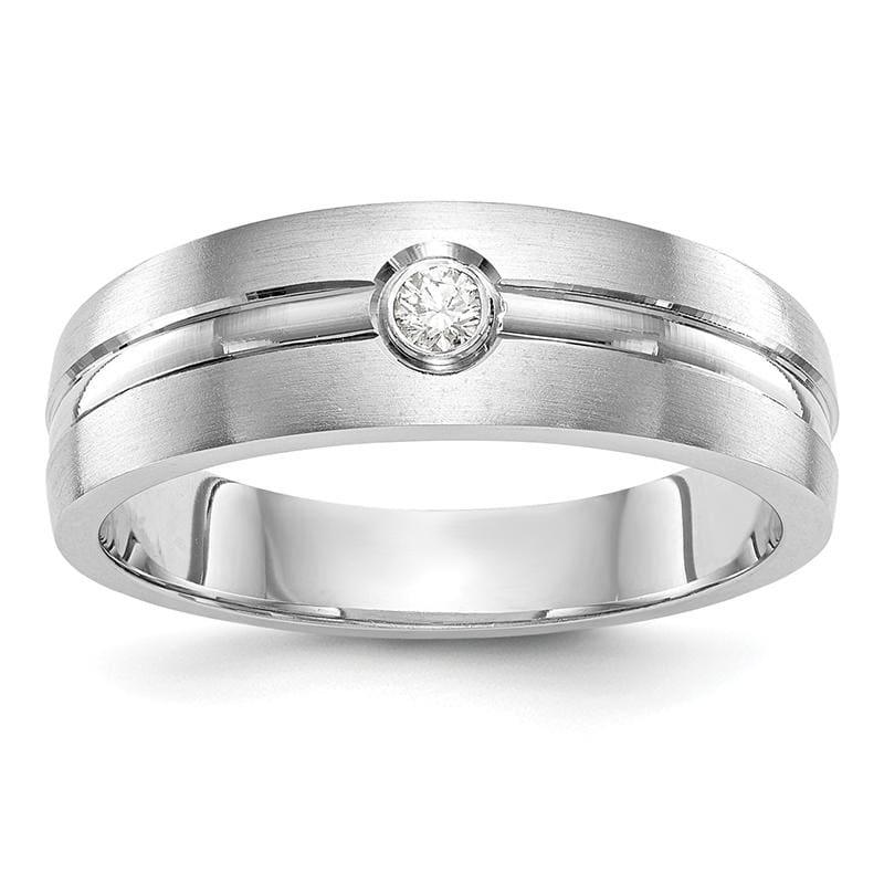 14K White Gold Diamond Men's Band - Seattle Gold Grillz