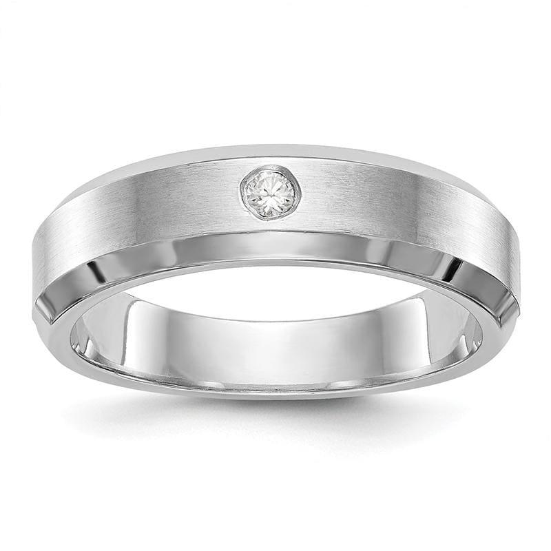 14K White Gold Diamond Men's Band - Seattle Gold Grillz