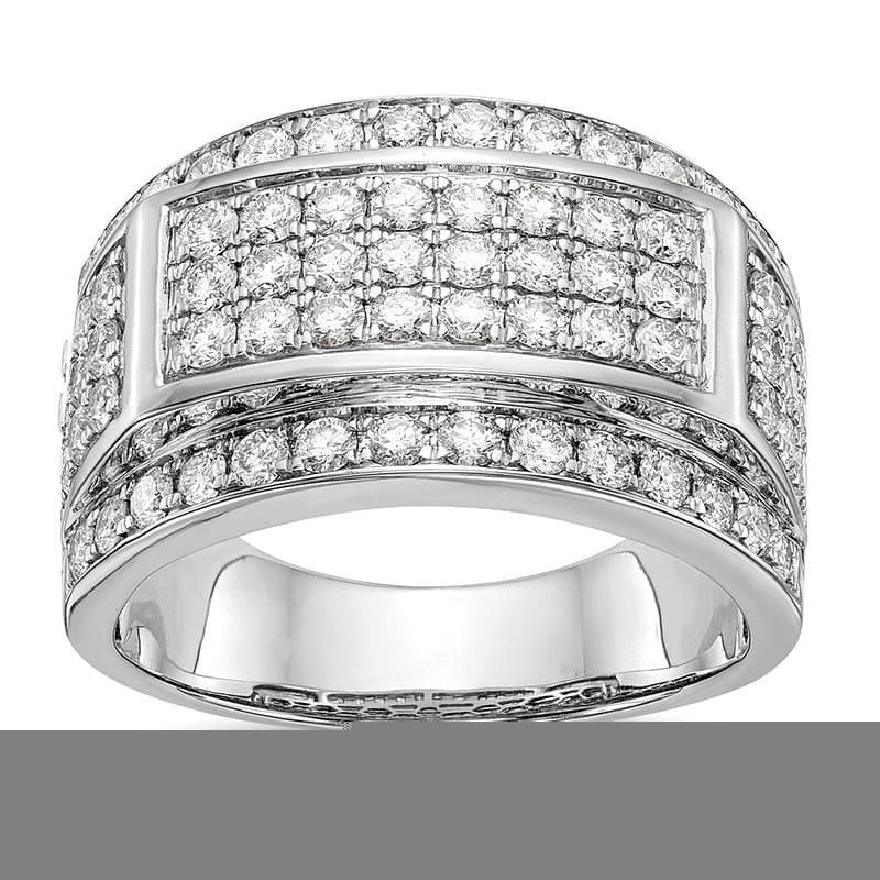 14K White Gold Diamond Men's Band - Seattle Gold Grillz