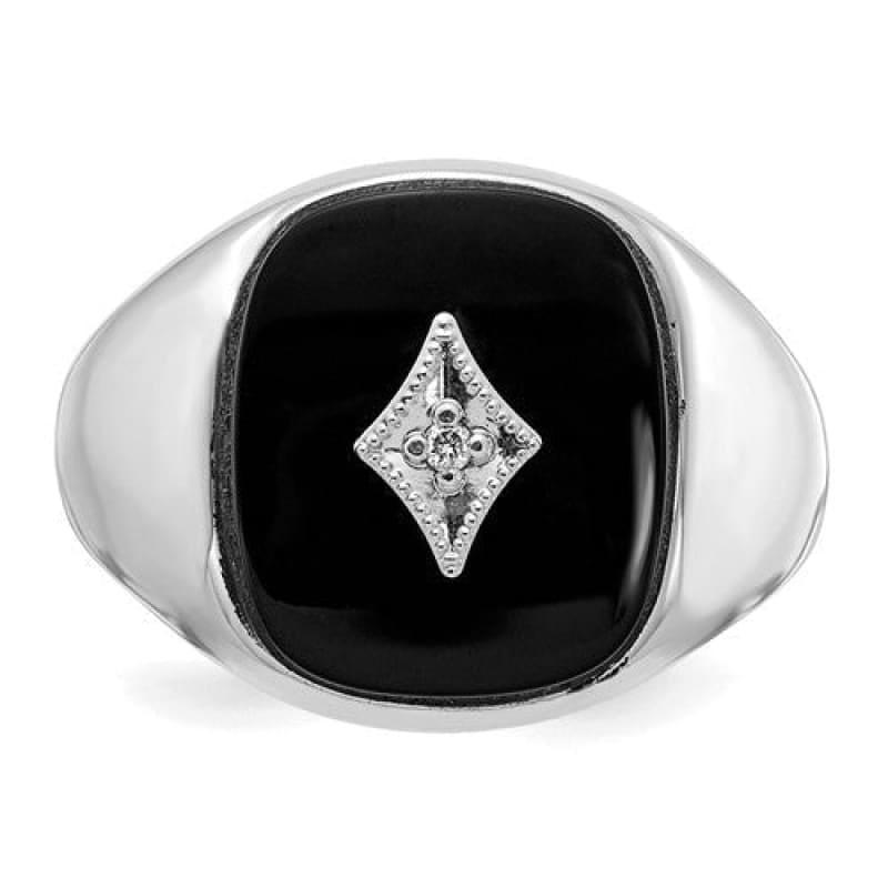 14k White Gold Diamond Men's Ring - Seattle Gold Grillz