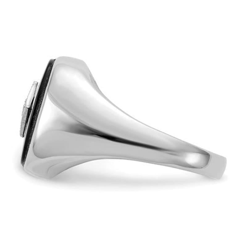 14k White Gold Diamond Men's Ring - Seattle Gold Grillz