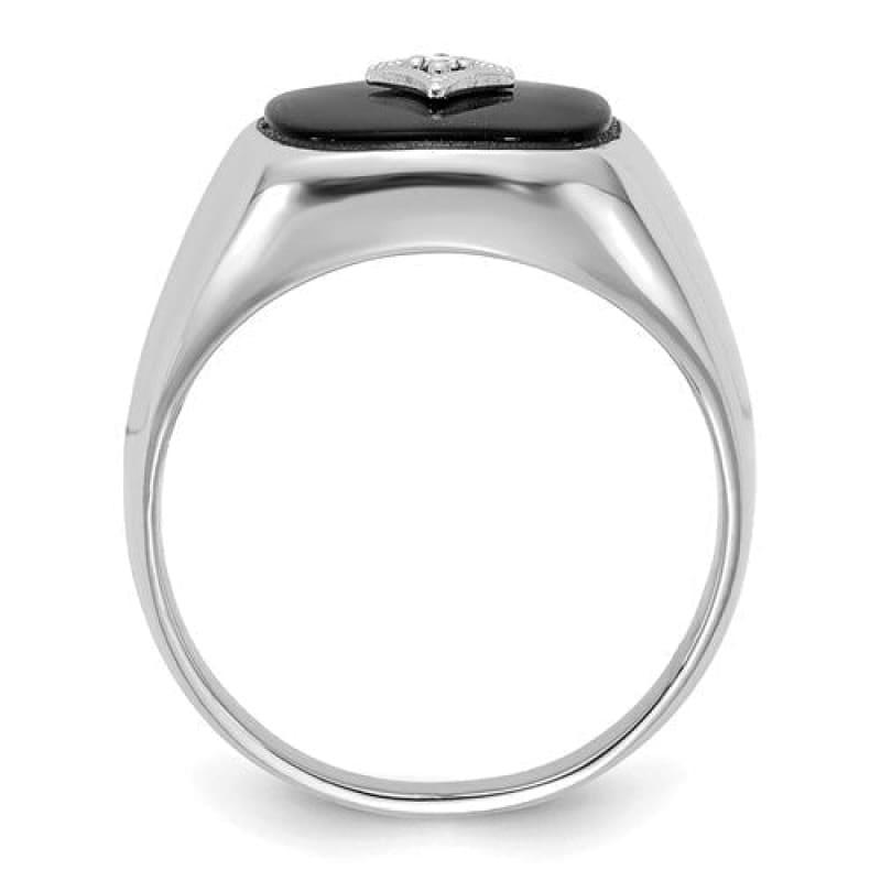 14k White Gold Diamond Men's Ring - Seattle Gold Grillz